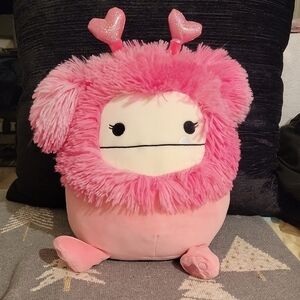 14in Caparinne Bigfoot Squishmallows Pink Stuffed Animal Valentine's Day